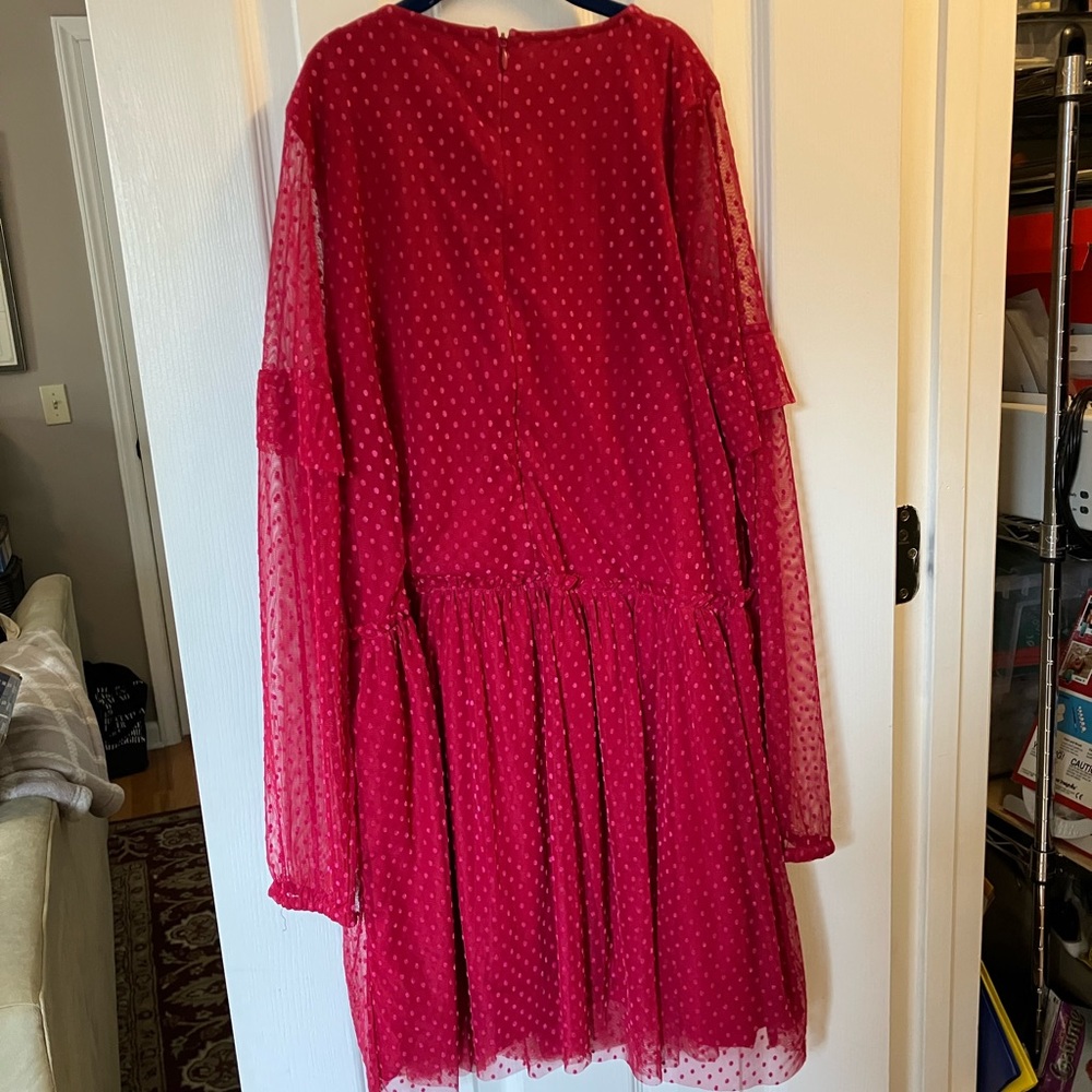 Mini Boden Girls Pink Tulle Polka Dot Dress Sz 13-14y - Picture 5 of 8